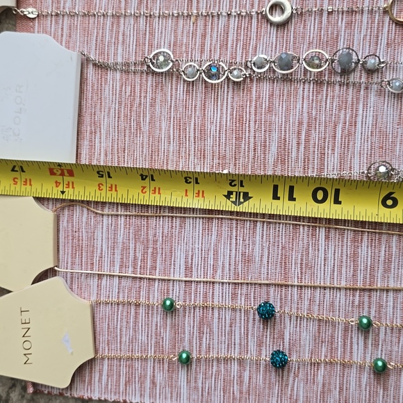 MONET KIM ROGERS & COLOR BRANDS OF WOMEN'S FASHION JEWELRY BUNDLE OF 5 NECKLACES - Picture 10 of 11
